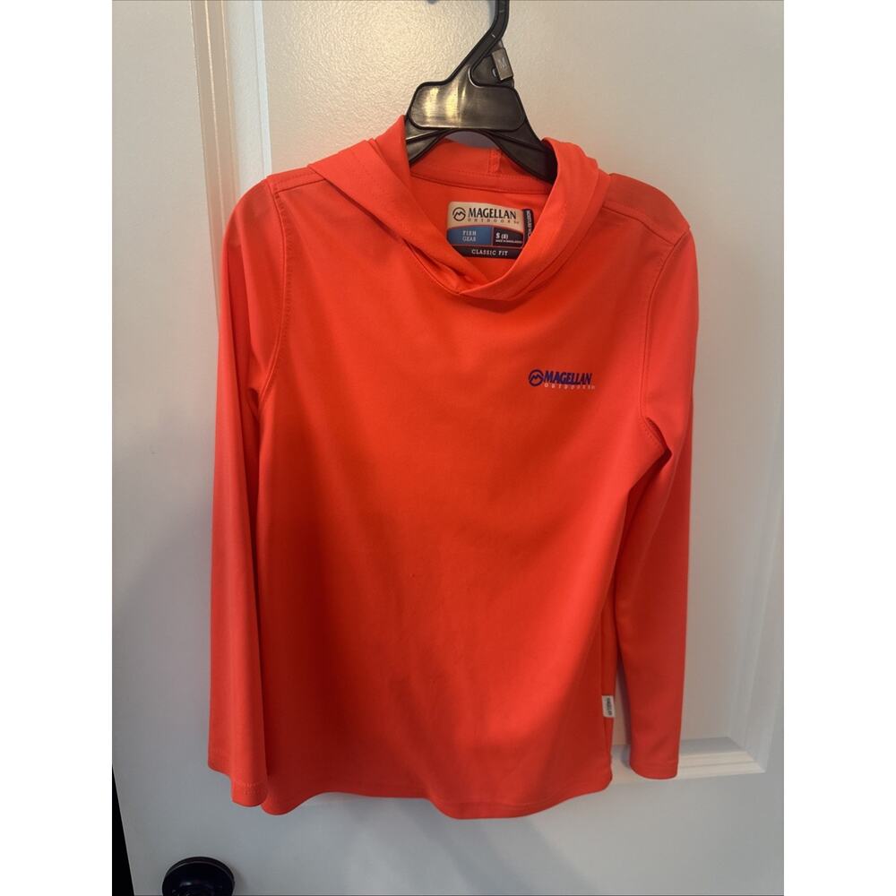 Kids Magellan Outdoors Fish Gear Classic Fit Hooded Sun Fish Long Sleeve Size 8